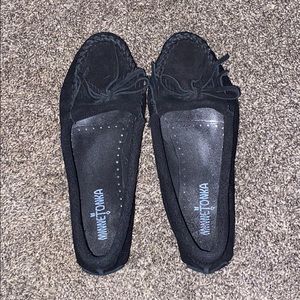 Black Minnetonka Moccasins